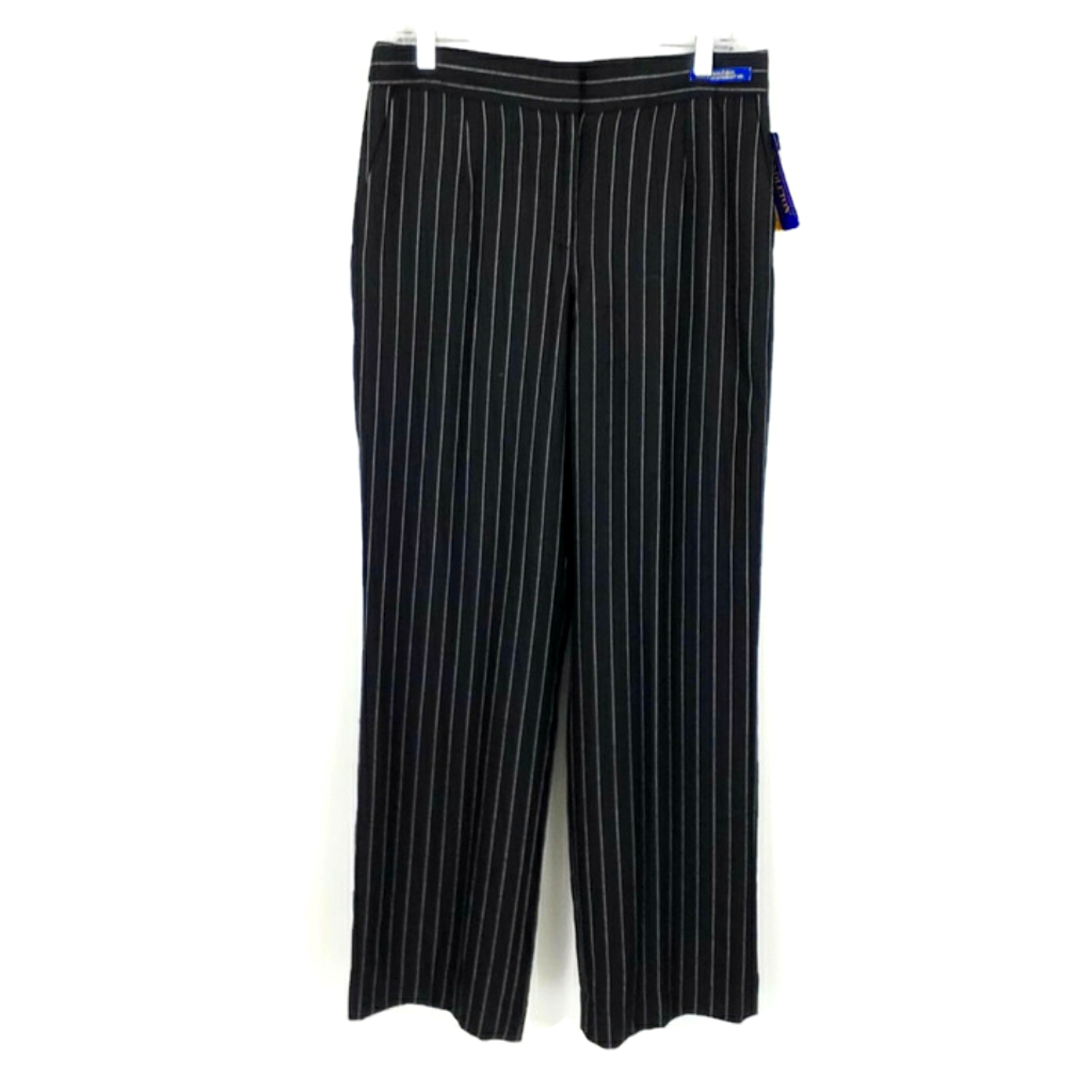 Pendleton Updated Classics 100% Virgin Wool Black Pin Stripe Wool Pants Women 12